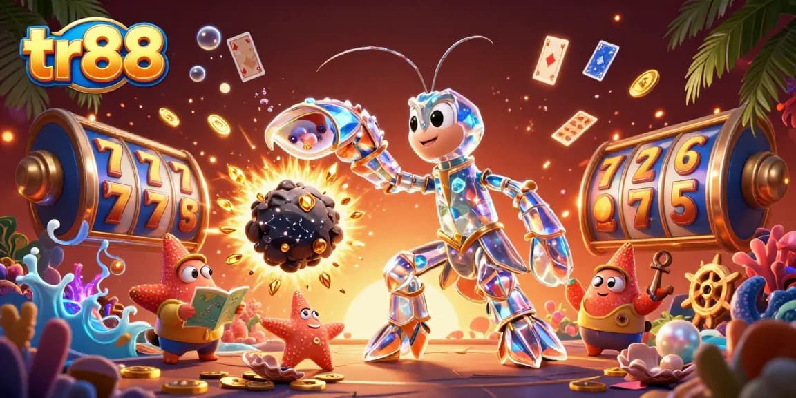 Spin the reels with tr88's exciting slots and jackpots amidst a vibrant cosmic setting.