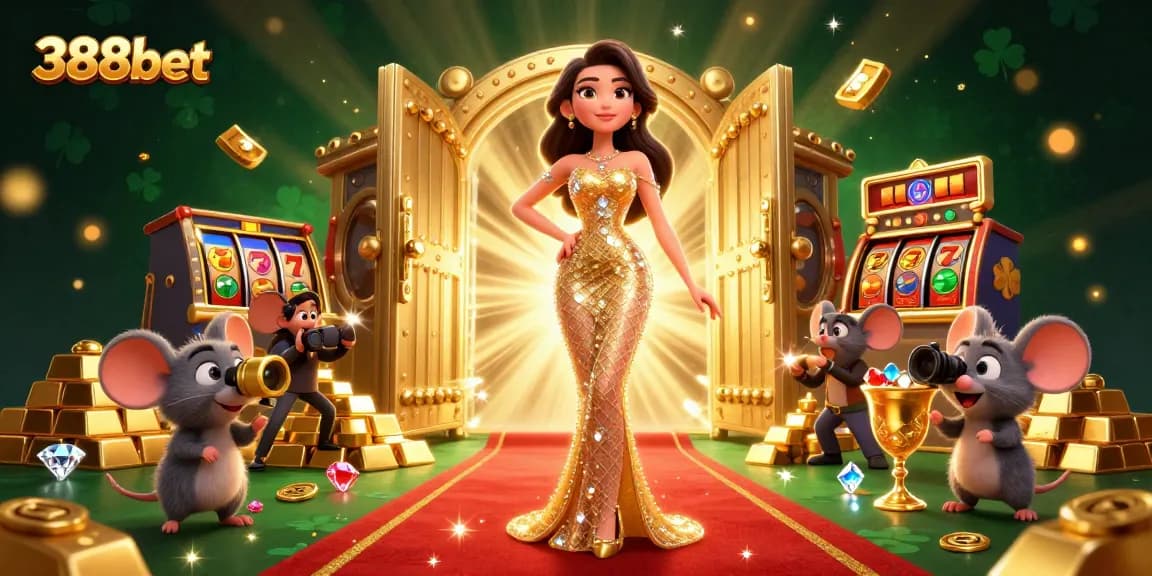 Engage with the exciting world of 388bet as the glamorous scene shines with slot games and treasure.