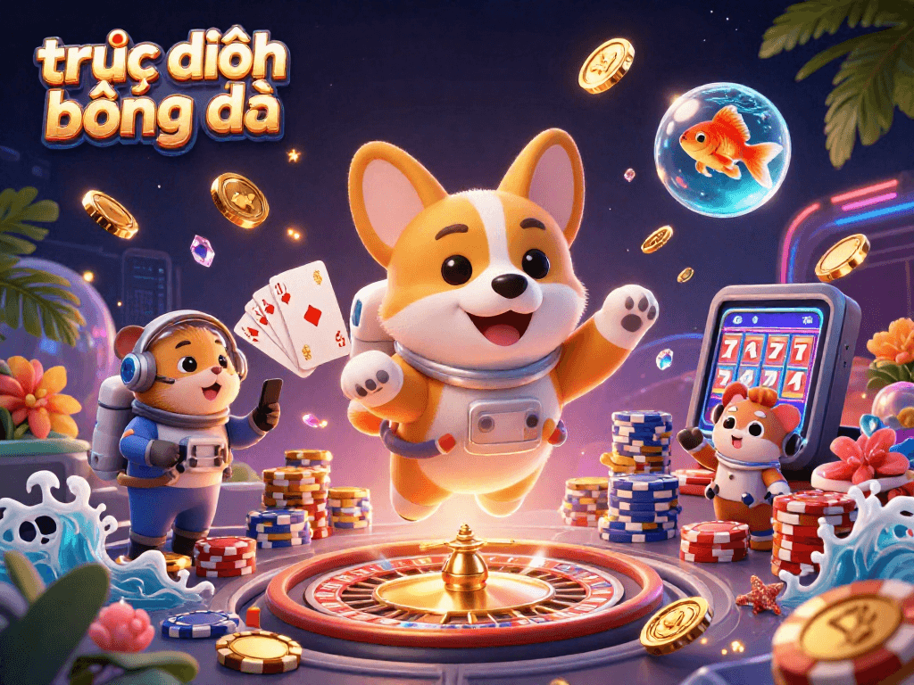 Experience trực tiếp bóng đá with exciting moments in a vibrant casino scene full of action.