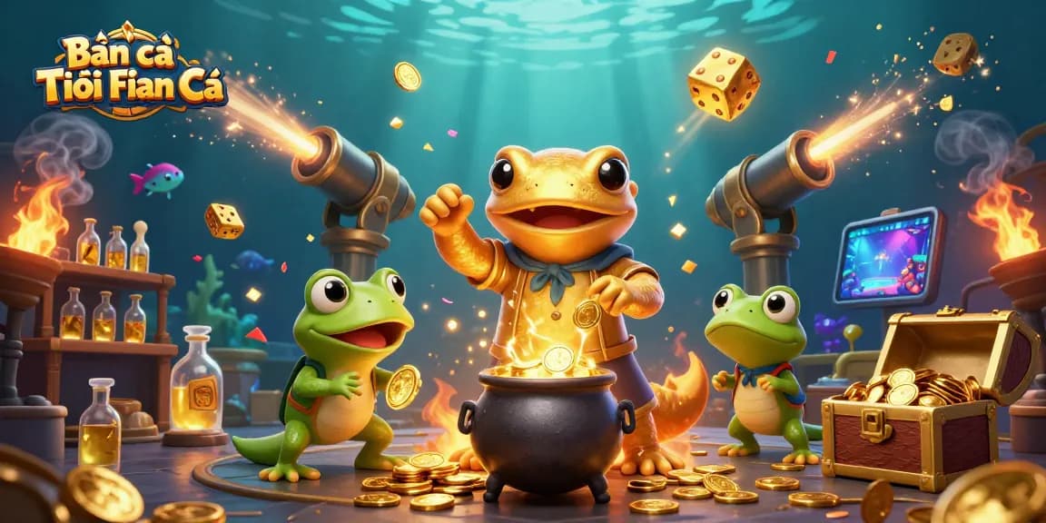 Bắn cá Tiểu Tiên Cá showcases epic underwater gameplay with vibrant sea creatures and golden rewards.