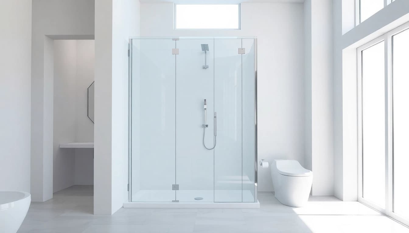 Entdecken Sie die duschkabine 80x80 in einem modernen Badezimmer mit eleganten Glas- und Chromdetails.