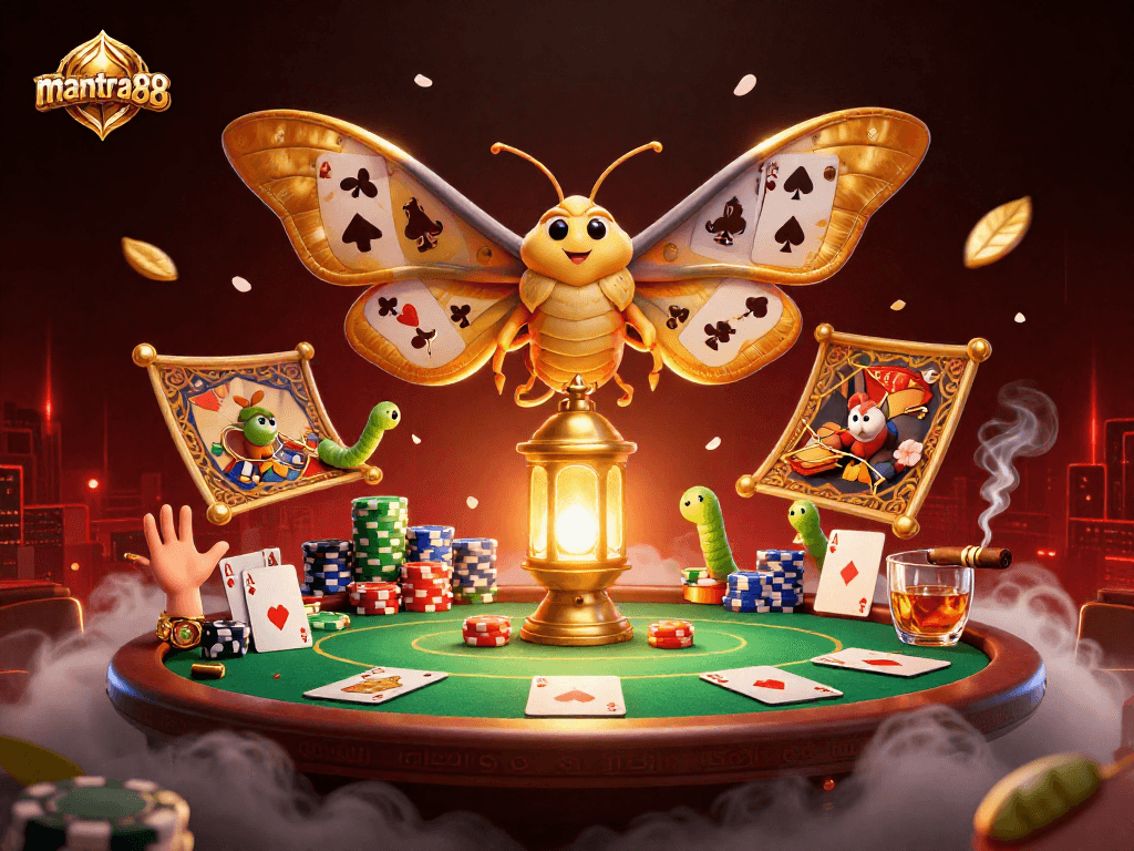 Experience the thrill of mantra88 with vibrant casino elements and captivating characters.