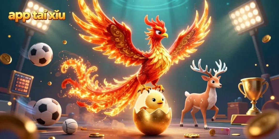 Engage with app tài xỉu, showcasing dynamic gambling elements and characters in an exciting casino scene.
