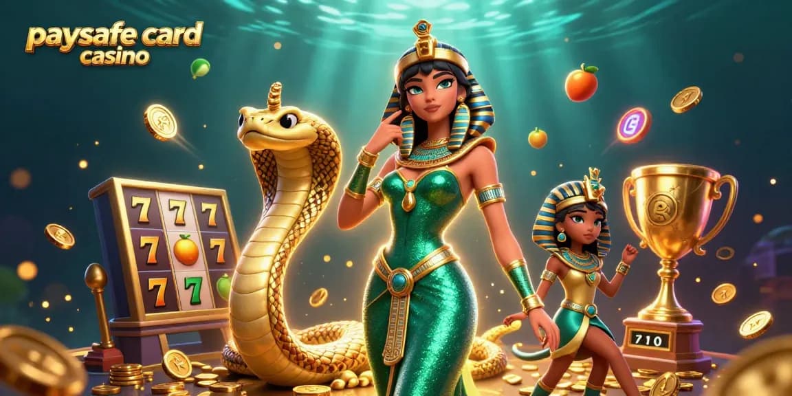 Erleben Sie den Nervenkitzel des Paysafe Card Casino Spiels mit einer atemberaubenden Frau und dynamischen Slot-Elementen.