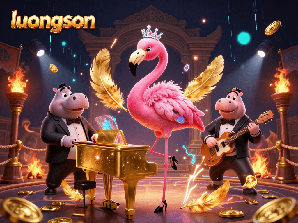 Engage in luongson's exciting casino experience with vibrant characters in a dynamic gambling scene.