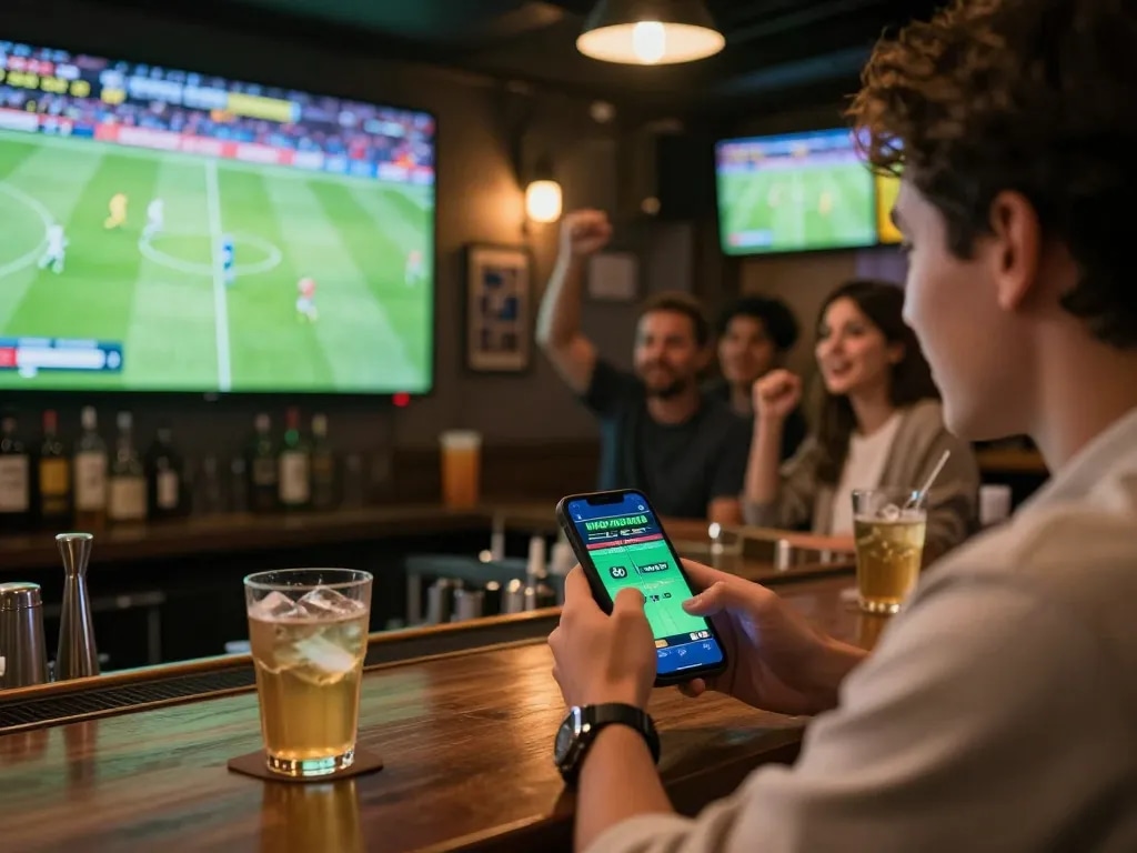 Intensely engaging moment of placing bets on tỷ lệ kèo nhà cái hôm nay during live soccer match.