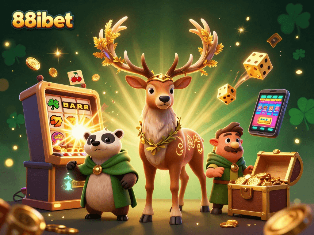 88ibet offers exciting slots with 3D druid stag and game elements bursting with jackpots