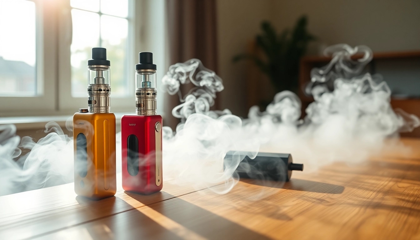 Erlebe den hqd surv Genuss mit stilvollem Vape-Setup und sanften Rauchschwaden.