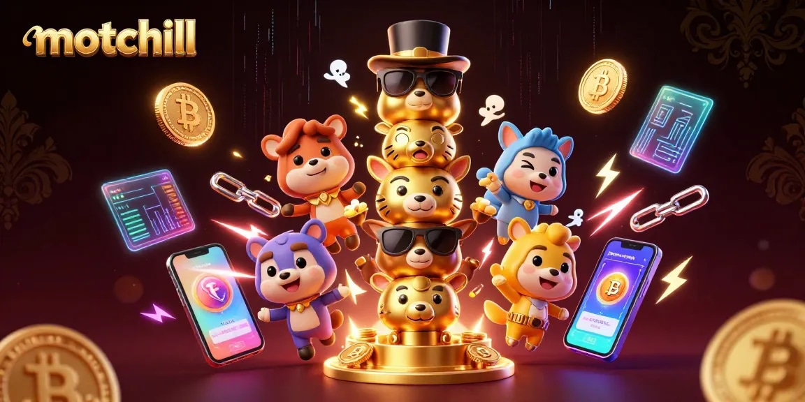 Engage with exciting motchill online gaming scenes showcasing vibrant casino animations and crypto elements.