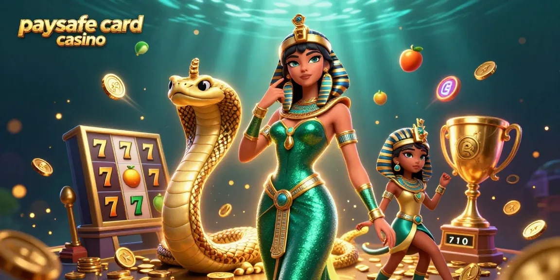 Erleben Sie den Nervenkitzel des Paysafe Card Casino Spiels mit einer atemberaubenden Frau und dynamischen Slot-Elementen.