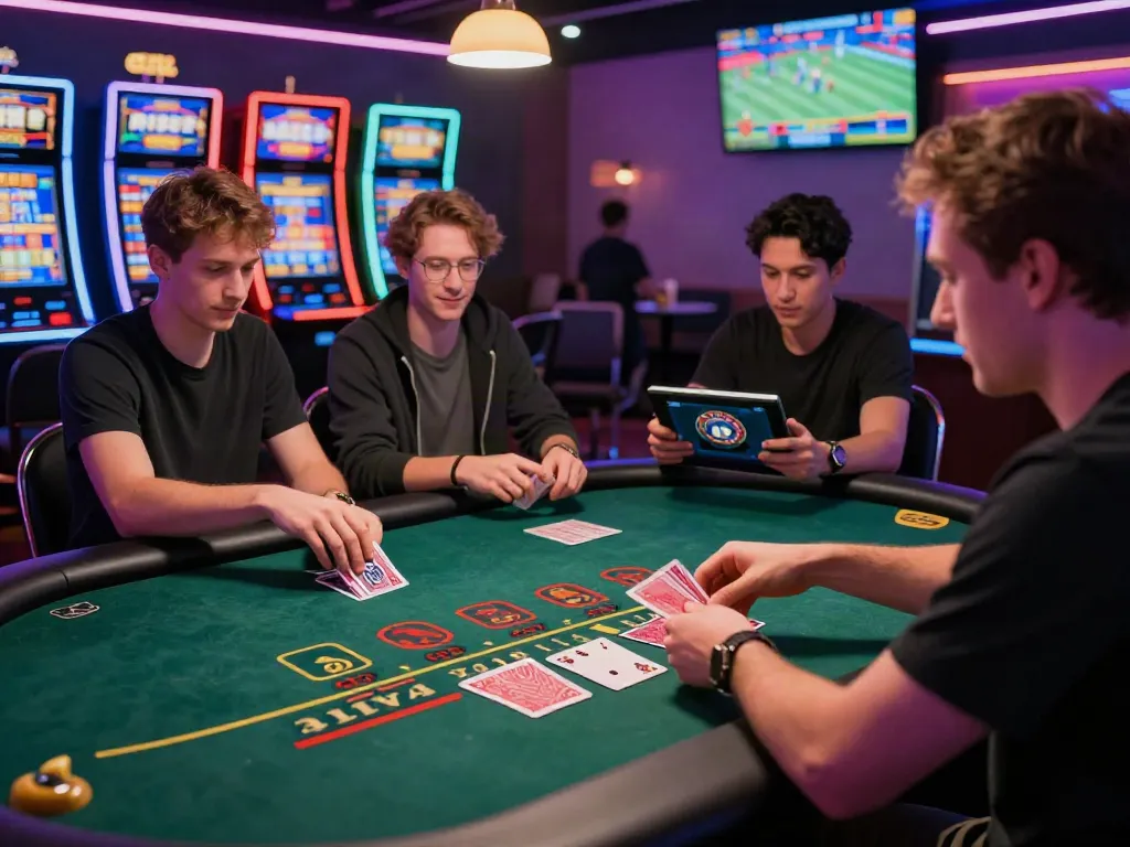 Engaging online gaming scene featuring Nhà cái Xo88 players in a vibrant virtual casino.