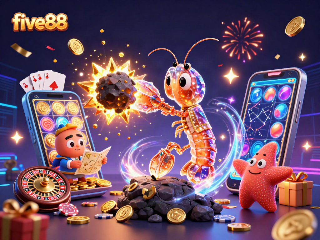 Play thrilling games at five88 with colorful slot machines, spinning reels, and dazzling animations.
