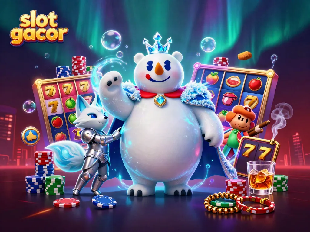 Experience the excitement of slot gacor with vivid characters and dynamic casino elements.