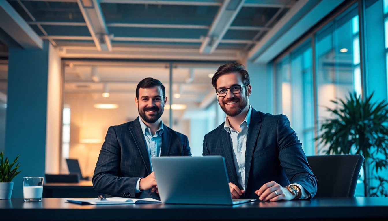 Headhunter konsultiert Kandidaten in einem modernen Büro mit professioneller Atmosphäre.