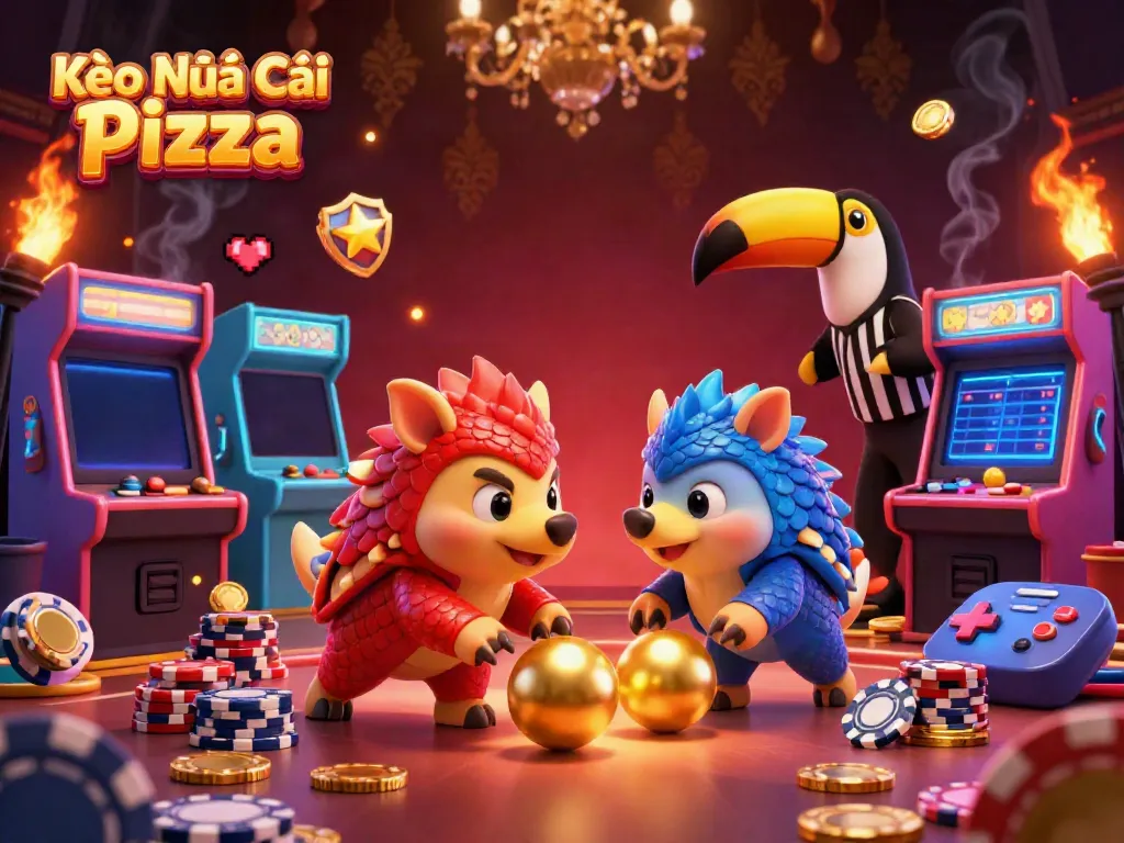 Kèo Nhà Cái Pizza highlights vibrant pangolin rivals in a thrilling gambling scene.