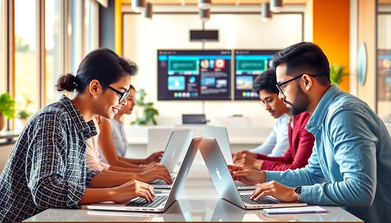 Effektive Software Hilfe in einem modernen Büroumfeld, das Teamarbeit und Engagement zeigt.
