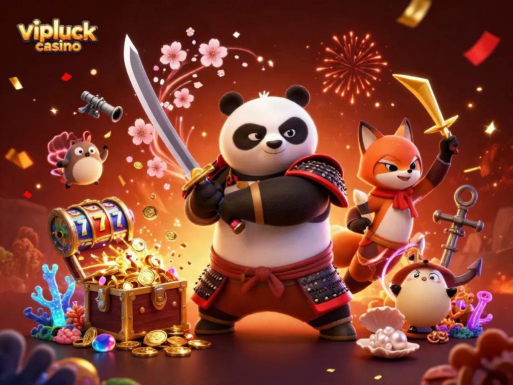 Experience thrilling gameplay at vipluck casino with our vibrant 3D illustration featuring engaging game elements.