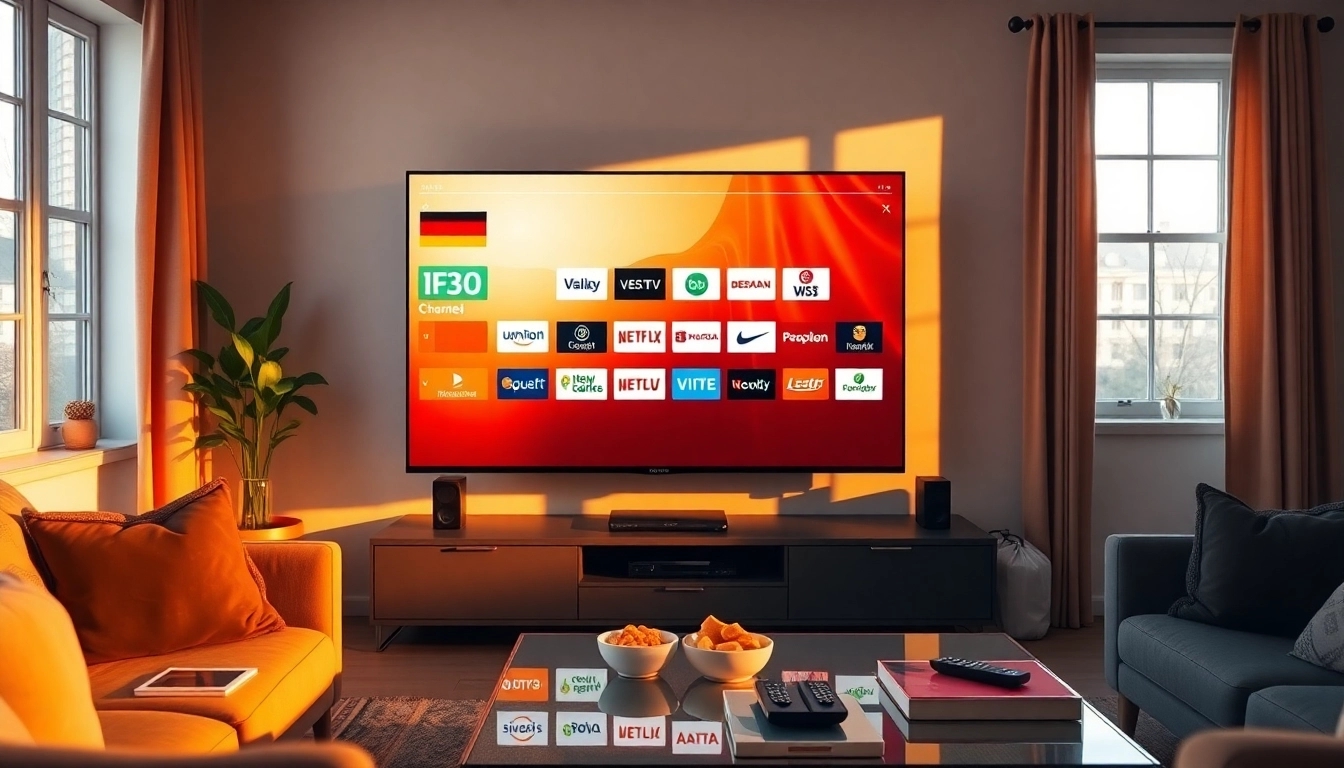 Erleben Sie IPTV Deutschland mit einer modernen TV-Einrichtung und vielfältigen Kanälen.