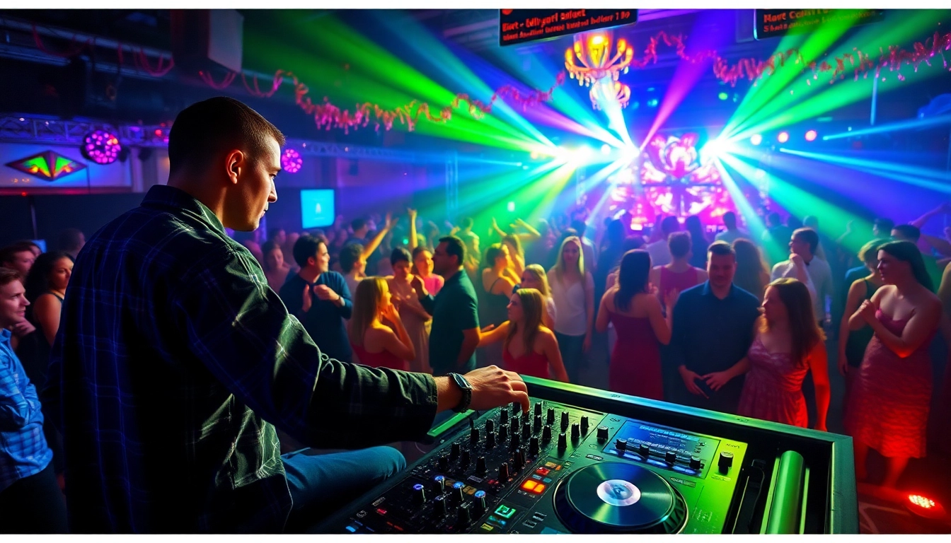 DJ in München entertains a lively crowd at an energetic event.