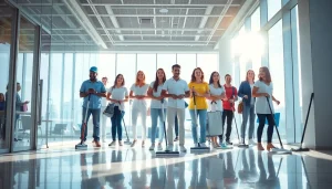 Reinigungsfirma Münster bietet professionellen Reinigungsservice in einem modernen Büro an.