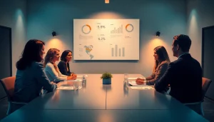 Personen, die in einem professionellen Umfeld Personalvermittlung diskutieren.