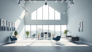 Headhunter Solingen: Stilvolles Büro mit modernem Design und einladender Atmosphäre.