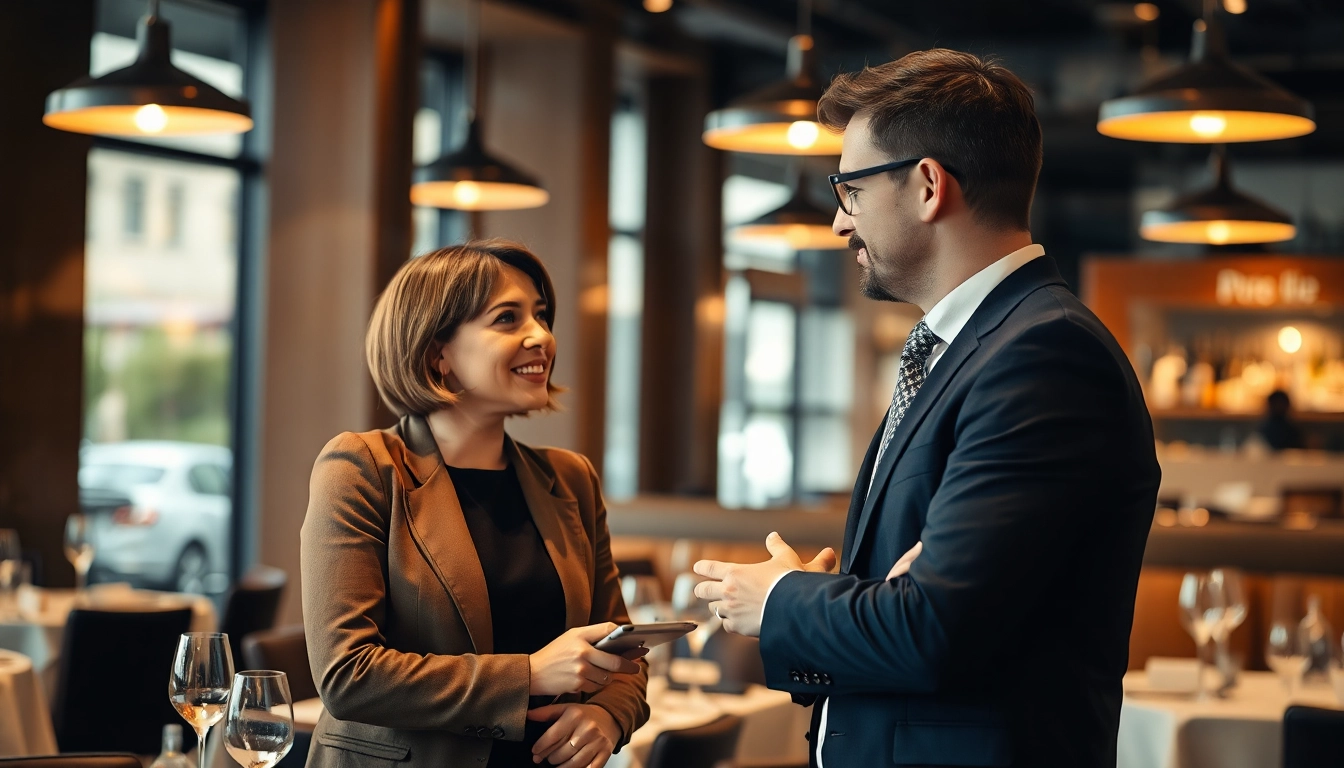 Headhunter Gastronomie berät Restaurantmanagerin in einem eleganten Ambiente.