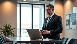 Headhunter IT berät Kandidaten in einem modernen Büro