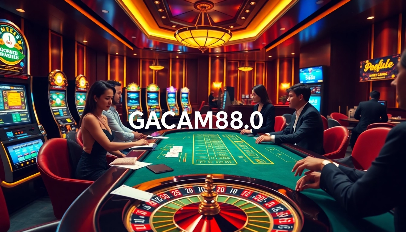 Exciting online gambling experience at GACAM888 with luxurious casino elements