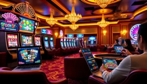 Engage in thrilling games at https://tha-bet.pro/ featuring slot machines and poker chips.