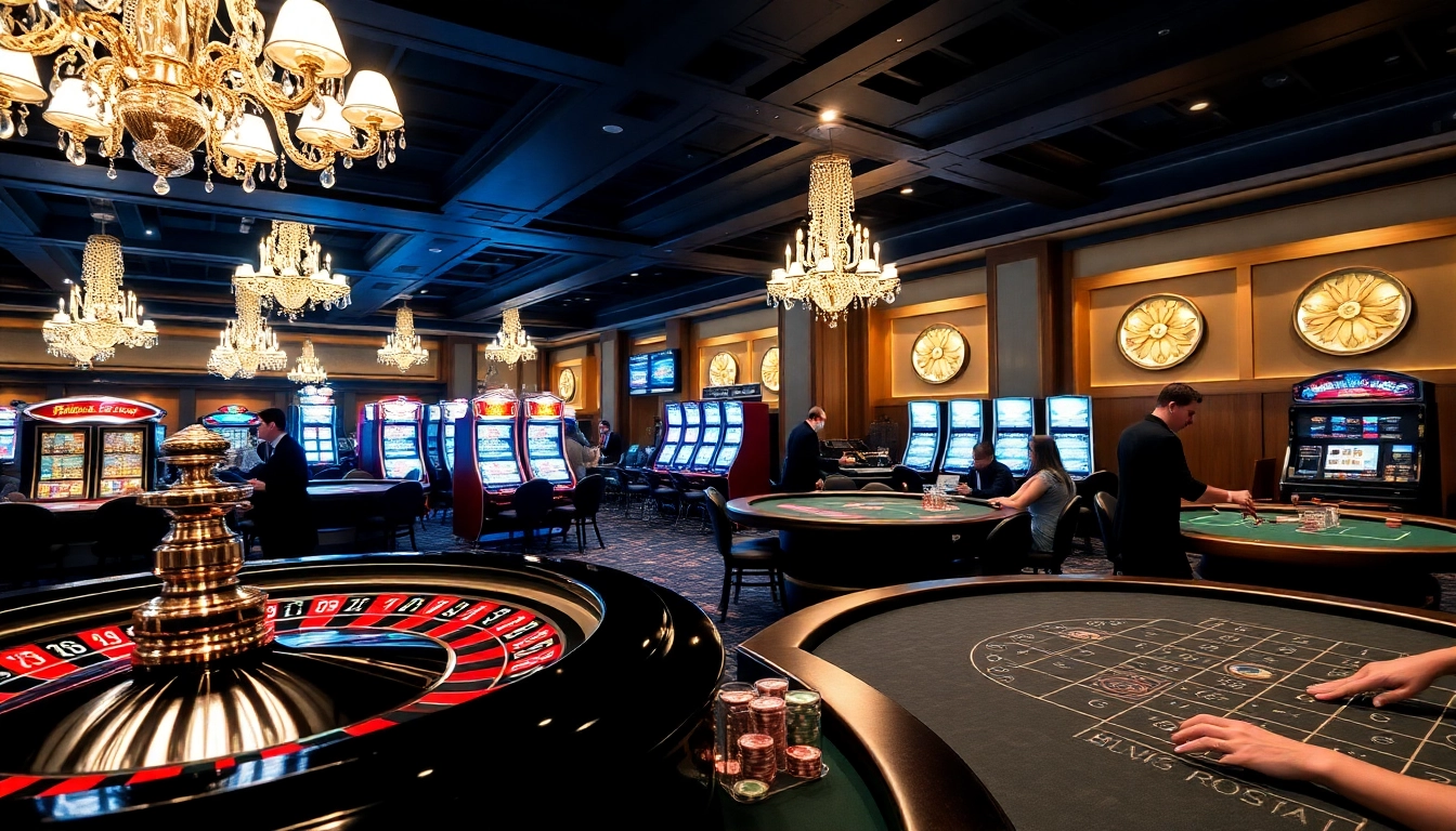 Experience the thrill of gaming at https://bong99.pro/ with a vibrant casino scene featuring enthusiastic players and colorful tables.