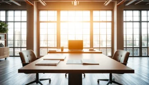 Headhunter Gastronomie in einer stilvollen Arbeitsumgebung mit Laptop und Dokumenten