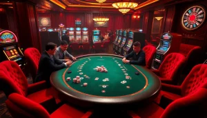 The vibrant casino atmosphere at https://yo88.cash/ showcases high-stakes poker and lively slot machines.