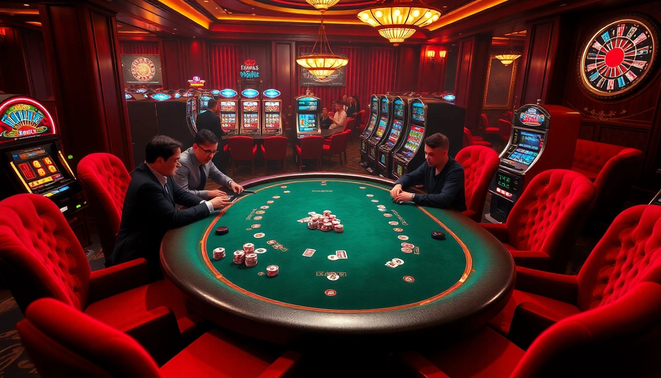The vibrant casino atmosphere at https://yo88.cash/ showcases high-stakes poker and lively slot machines.