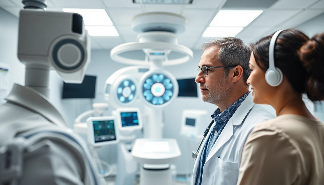Driada medical Prozess mit Arzt und Patient in einer modernen Klinik.