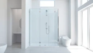 Entdecken Sie die duschkabine 80x80 in einem modernen Badezimmer mit eleganten Glas- und Chromdetails.