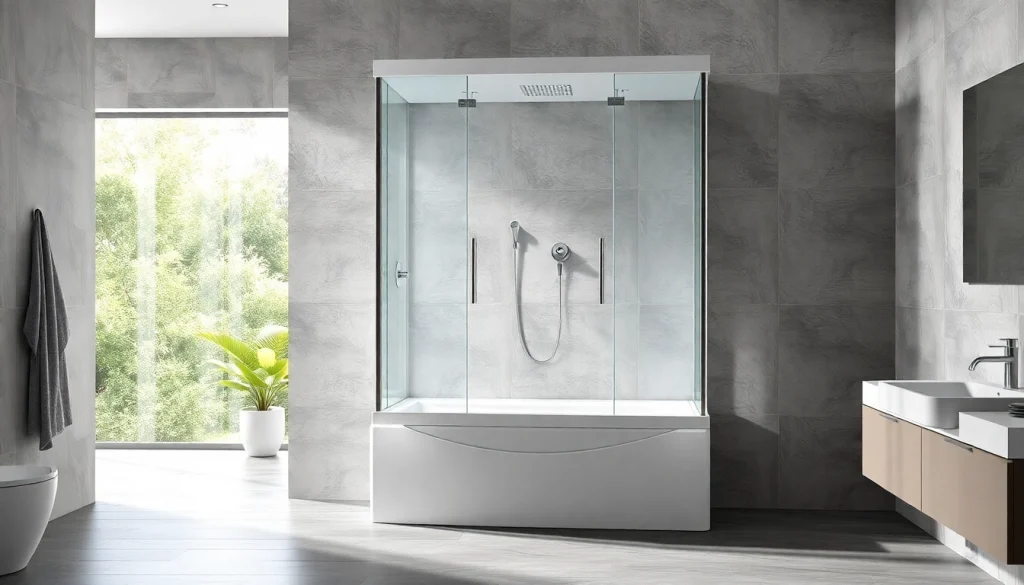 Duschkabine 80x80 in modernem Badezimmer mit Glas-Design und Tageslicht.