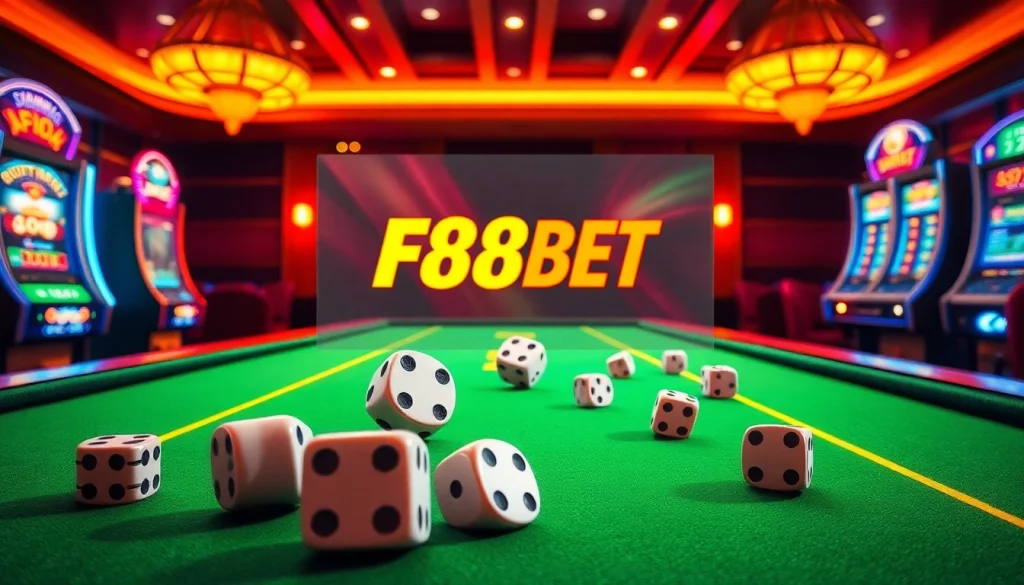 Experience the thrill of F88BET with engaging online casino visuals that invite players in.