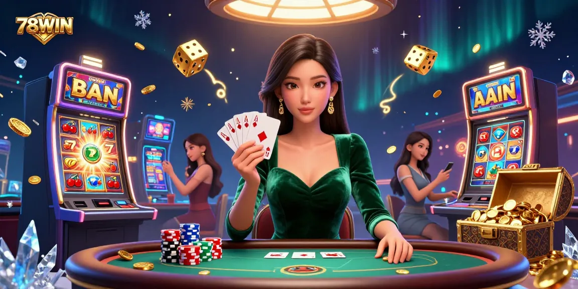 Engage in high-stakes poker with 78WIN at a luxurious table surrounded by dazzling rewards.